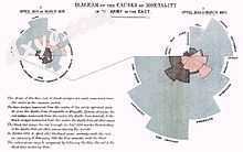 Diagram of the causes of mortality in the army in the East" by Florence Nightingale.